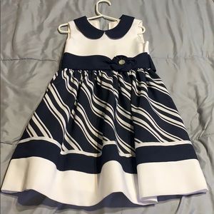 Bonnie jean navy and white dress